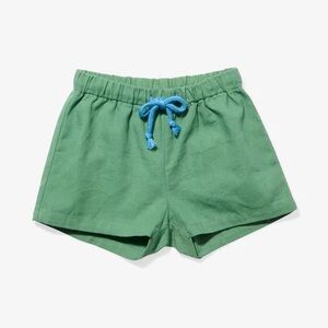 Oso & Me Boy’s Green Bingo Shorts with Blue Drawstring